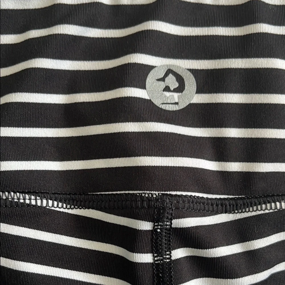 Scorpio Sol Black and White Striped Kids Leggings
